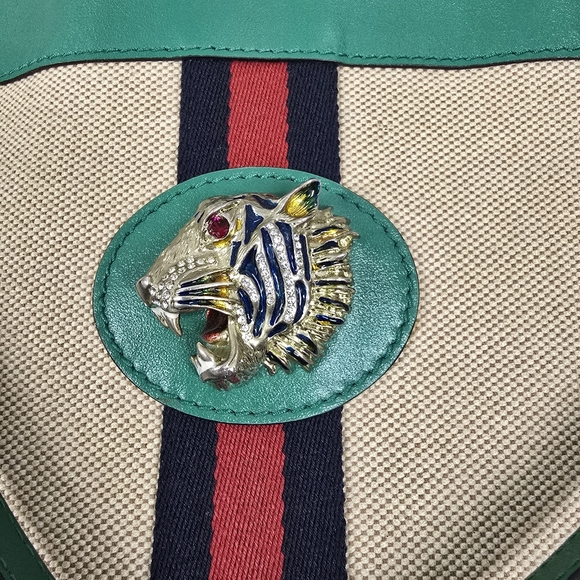 🔥Limited Edition🔥Gucci Rajah Green and Beige Tote Bag - Picture 2 of 13